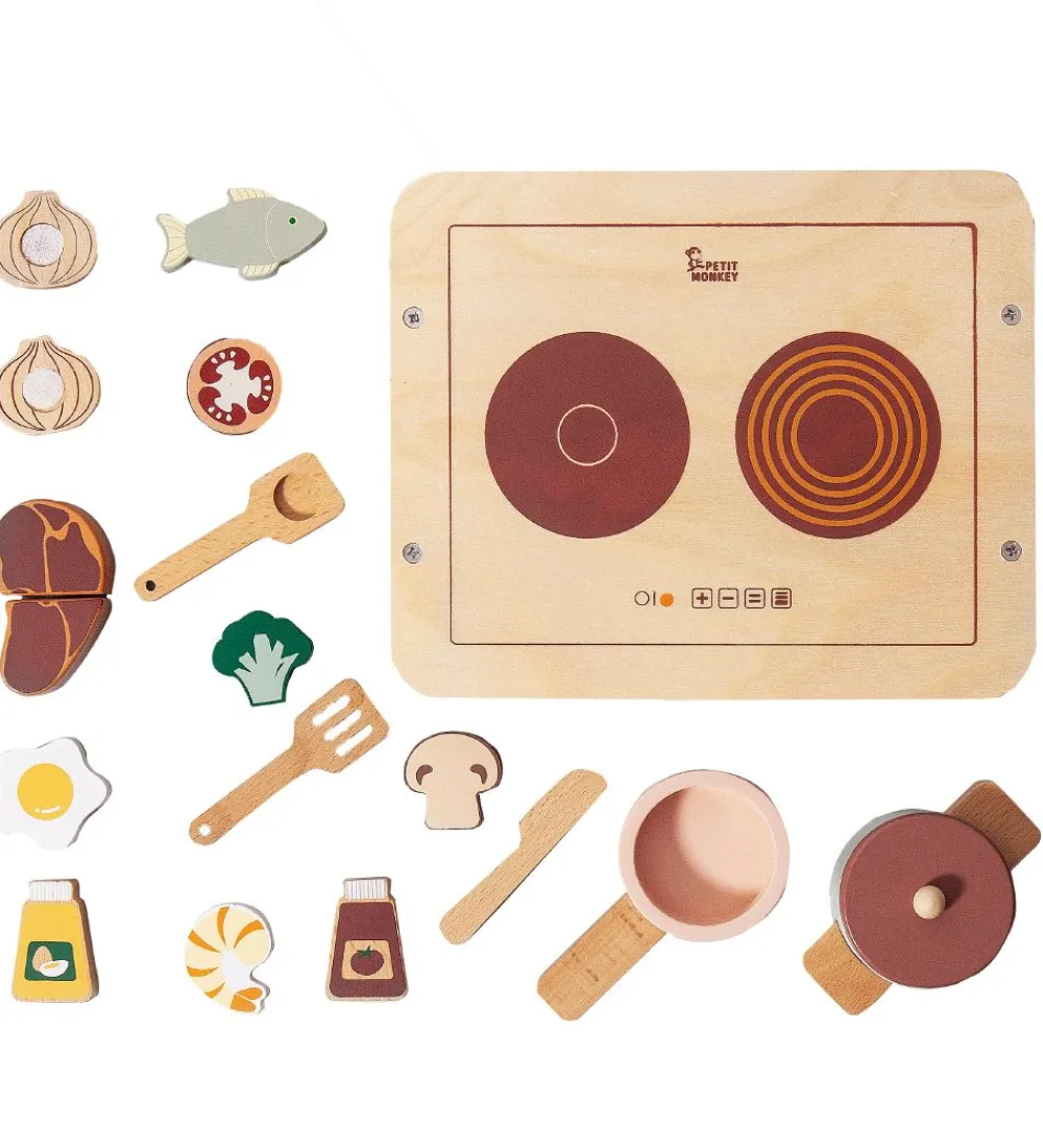 Petit Monkey Legemad|Legekøkken Og Legemøbel>Legekøkken - 17 Dele - Træ