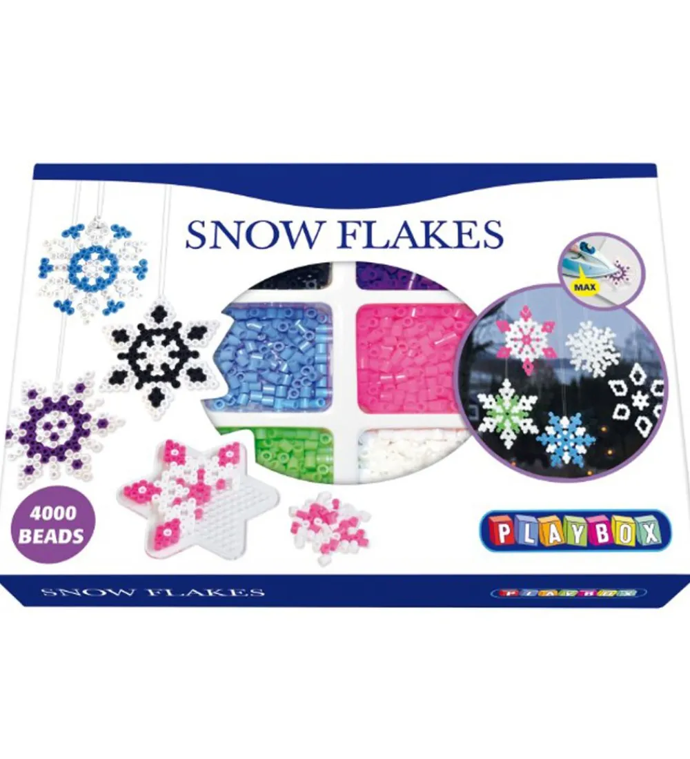 Playbox Perler>Perlesæt - 4000 stk - Snefnug