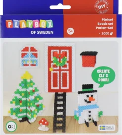 Playbox Perler|Kreativ Leg>Perlesæt - 2000 stk. - Snemand m. Dør
