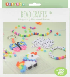 Playbox Kreativ Leg|Perler>Perlesæt - Nøgleringe m. Perleplader - 1550 stk