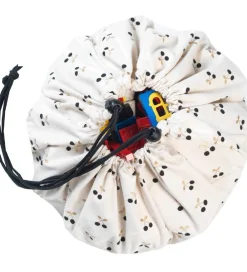 Play&Go Legetæpper Og Legegulve>Legetøjstæppe - Ø40 - Creme m. Kirsebær