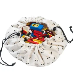 Play&Go Legetæpper Og Legegulve>Legetøjstæppe - Ø40 - Creme m. Kirsebær