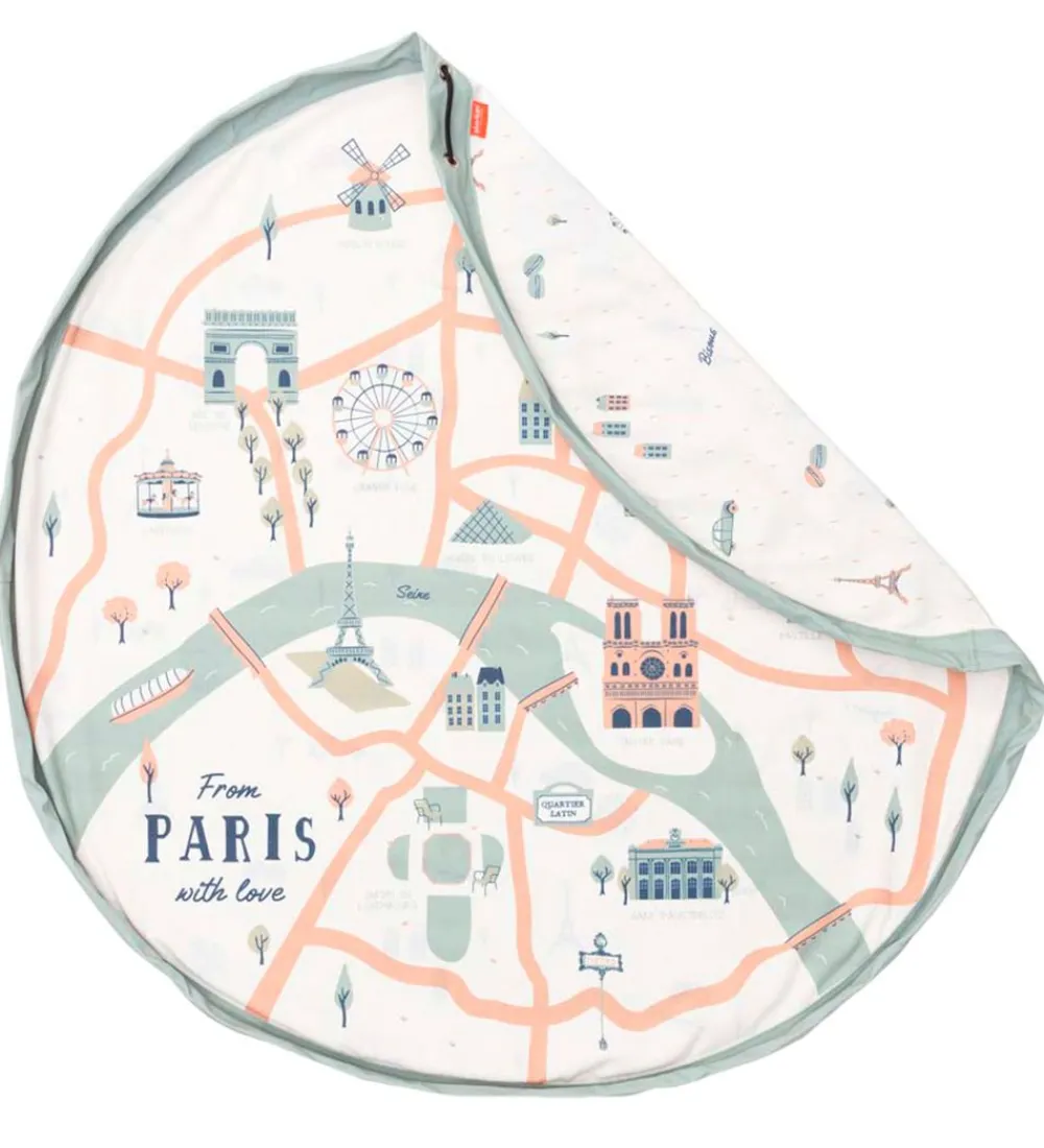 Play&Go Legetæpper Og Legegulve>Legetøjstæppe - Ø140 - Paris Map
