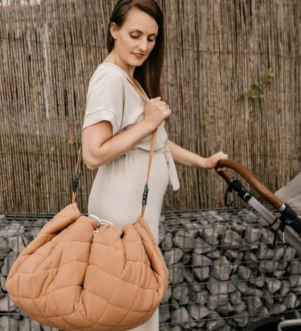 Play&Go Legetæpper Og Legegulve>Legetøjstæppe - Ø120 - Soft Organic - Tawny Brown