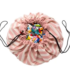 Play&Go Legetæpper Og Legegulve>Legetøjstæppe - Ø140 - Stripes New Pink