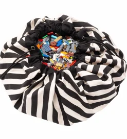 Play&Go Legetæpper Og Legegulve>Legetøjstæppe - Ø140 cm - Stripes Black