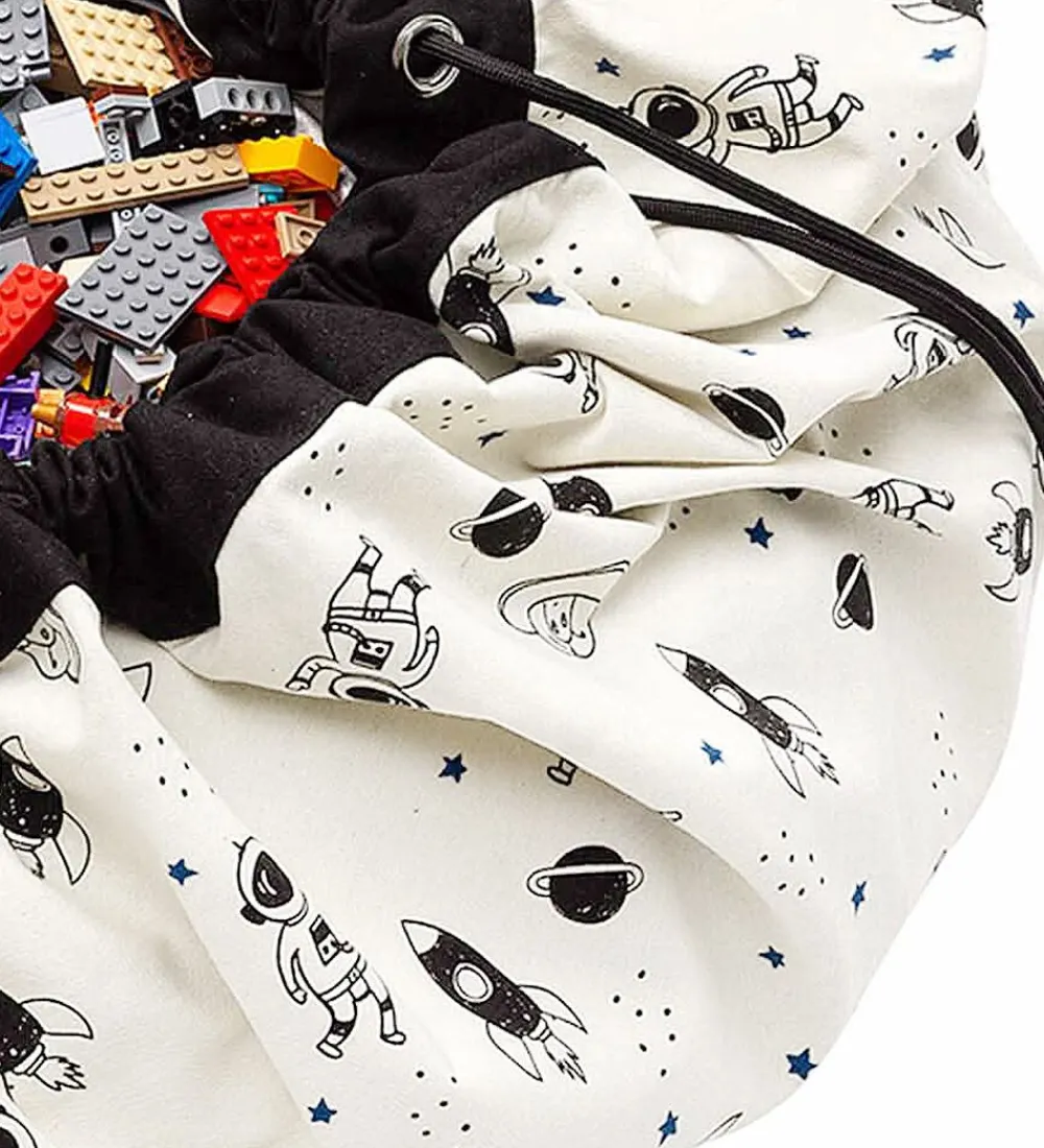 Play&Go Legetæpper Og Legegulve>Legetøjstæppe - Ø140 cm - Space Glow