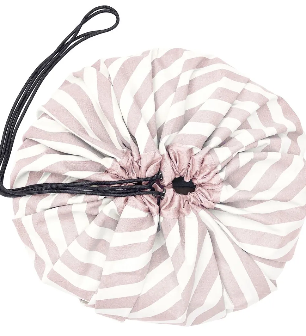 Play&Go Legetæpper Og Legegulve>Legetøjstæppe - Ø140 cm - Stripes Pink