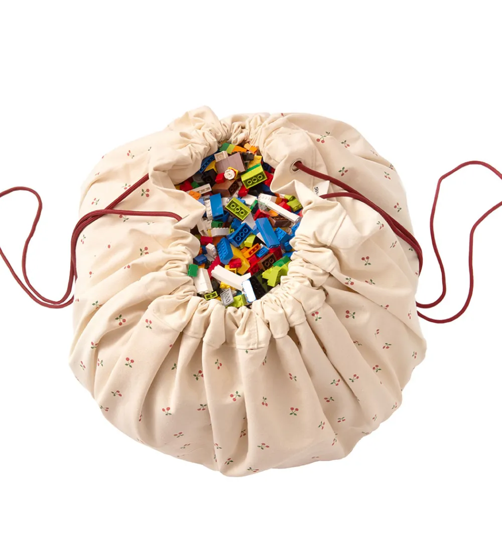 Play&Go Legetæpper Og Legegulve>Legetøjstæppe - Ø140 cm - Cherry Cherry