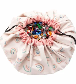 Play&Go Legetæpper Og Legegulve>Legetøjstæppe - Ø140 cm - Rainbow