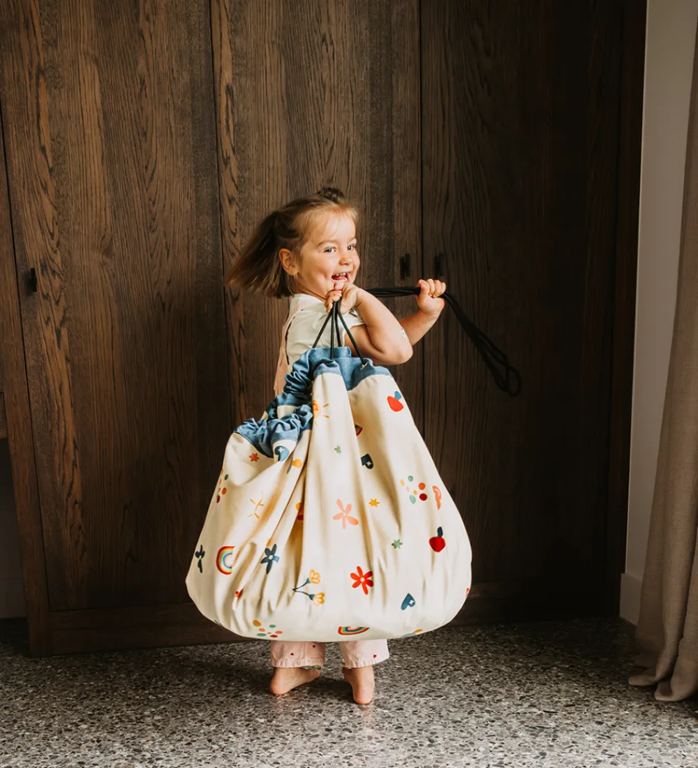 Play&Go Babylegetøj|Legetæpper Og Legegulve>Legetøjstæppe/Opbevaring - 140 cm - 2-i-1- Funny Days