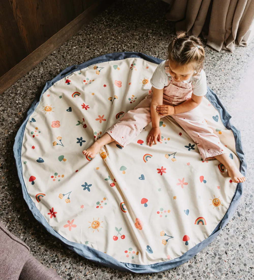 Play&Go Babylegetøj|Legetæpper Og Legegulve>Legetøjstæppe/Opbevaring - 140 cm - 2-i-1- Funny Days