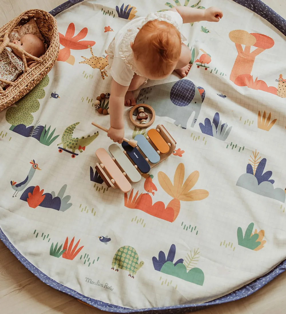 Play&Go Legetæpper Og Legegulve>x Moulin Roty Legetøjstæppe - Ø140 cm - Les Toupitis