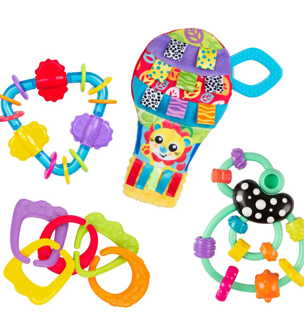 Playgro Bideringe>Gavesæt - Bidelegetøj - Up and Away - 4 Dele