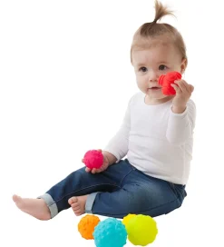 Playgro Bolde>Sansebolde - 6 stk - Multifarvet