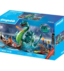 Playmobil Konstruktionslegetøj>- Vikinger med Sømonster - 71830 - 40 Dele