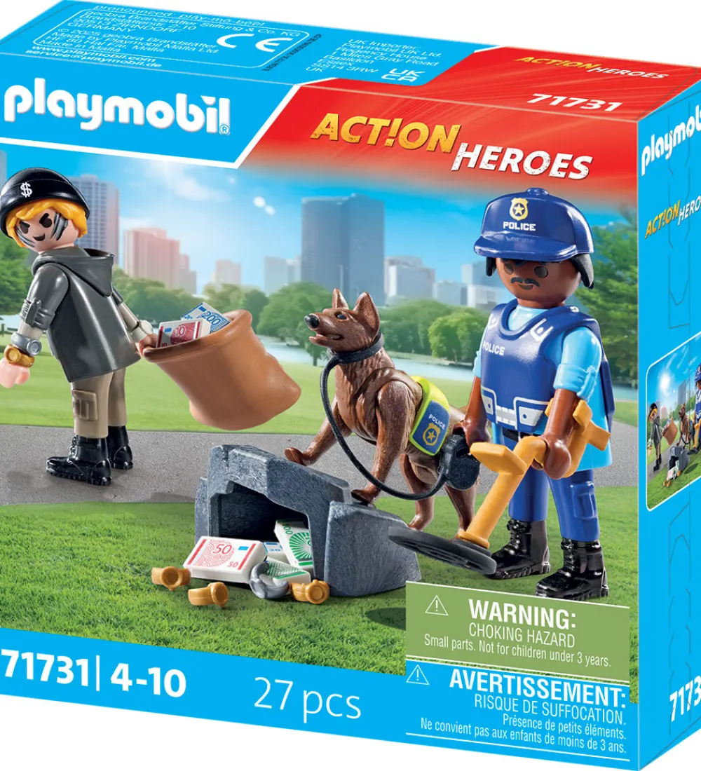 Playmobil Konstruktionslegetøj>Action Heroes - Politieftersøgnin... - 71731 - 27 Dele