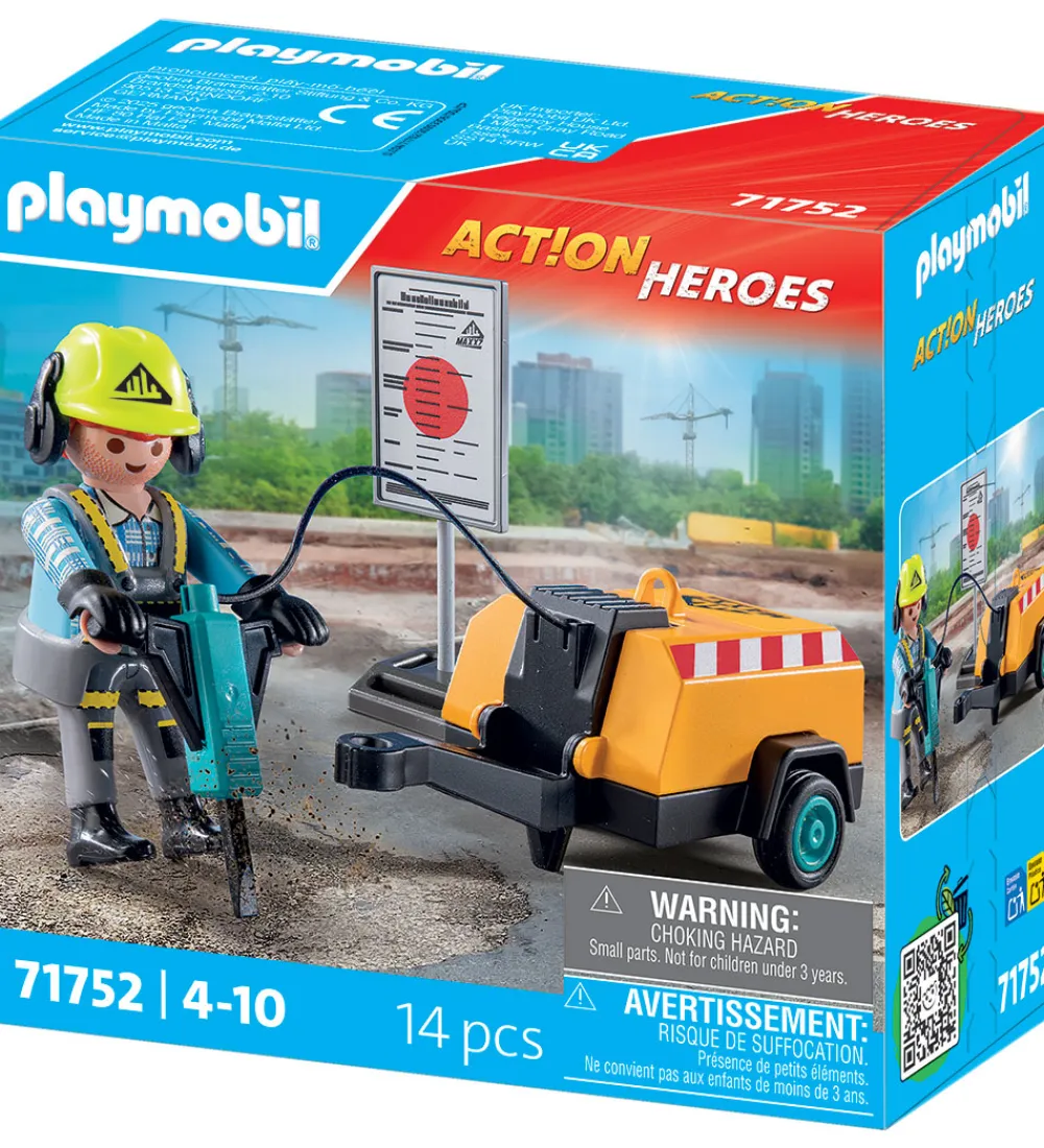 Playmobil Konstruktionslegetøj>Action Heroes - Byggearbejder - 71752 - 14 Dele