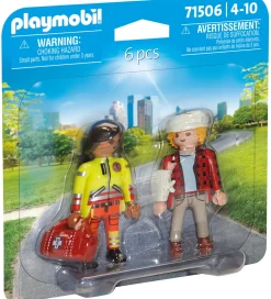 Playmobil Byg Og Klodser>DuoPack - Paramediciner med Patient - 71506 - 6 Dele