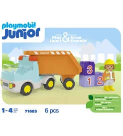 Playmobil Konstruktionslegetøj|Byg Og Klodser>Junior - Dump Truck - 71685 - 6 Dele