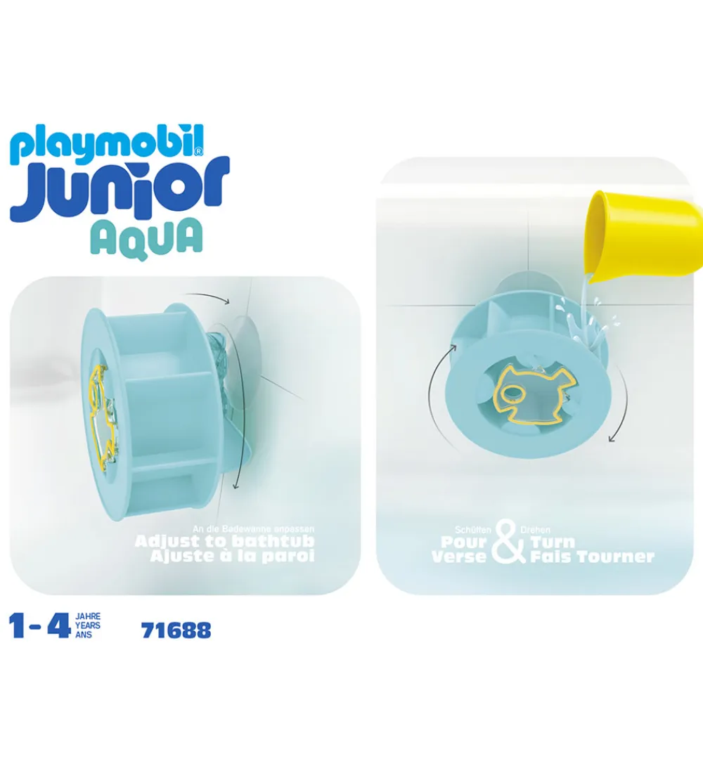 Playmobil Badelegetøj>Junior Aqua - Vandhjulet Med Babyhaj - 71688 - 6 Dele