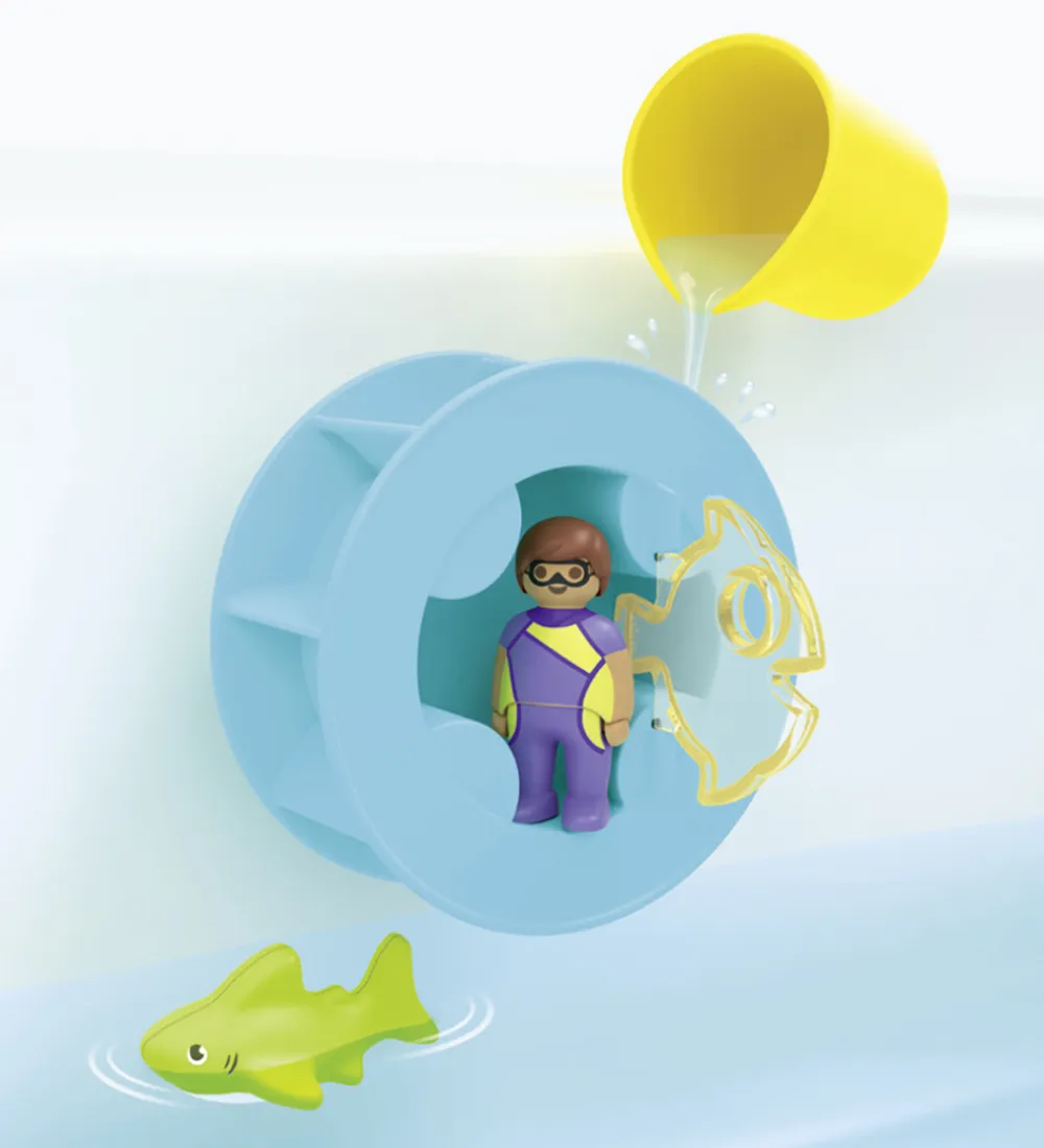 Playmobil Badelegetøj>Junior Aqua - Vandhjulet Med Babyhaj - 71688 - 6 Dele