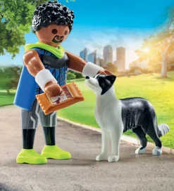 Playmobil Konstruktionslegetøj>MyLife - Jogger med Border Collie - 71740 - 7 Dele