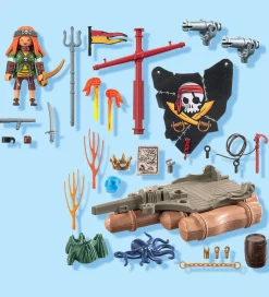 Playmobil Konstruktionslegetøj>Pirates - Piratflåde med Skat - 71794 - 41 Dele