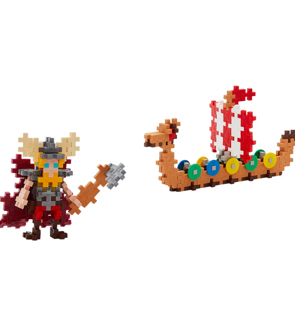 Plus-Plus Byg Og Klodser|Kreasæt>- Vikingeskib - 100 stk.