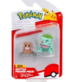 Pokémon Figurer>Figurer - Battle Figure - 2-pak - Diglett/Bulbasaur