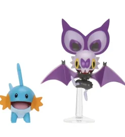 Pokémon Figurer>Figurer - 2-pak - Battle Figure - Noibat/Mudkip
