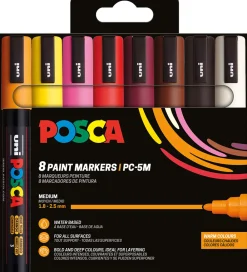 Posca Tuscher Og Farver|Kreativ Leg>Tuscher - PC-5M - 8 stk. - Multifarvet