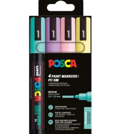 Posca Tuscher Og Farver|Kreativ Leg>Tuscher - PC-5M - 4 stk. - Afdæmpede farver
