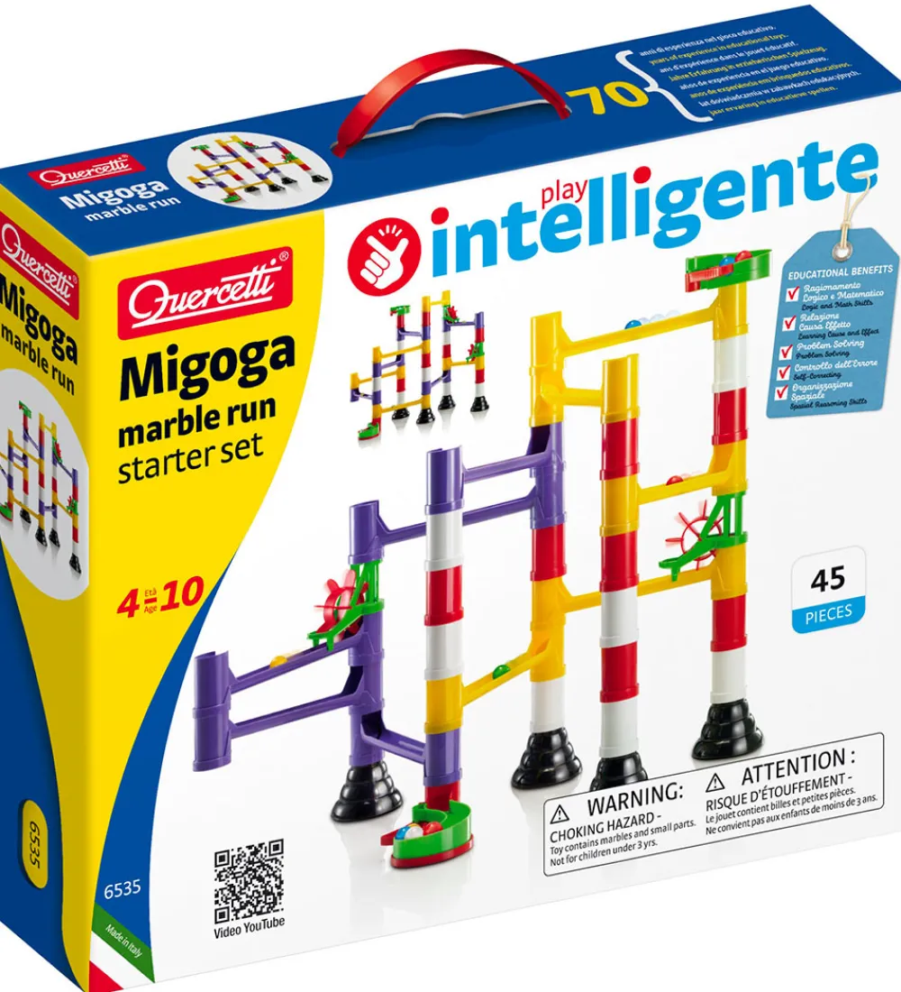 Quercetti Kuglebaner>Kuglebane - Migoga Marble Run Starter Set - 45 Dele -