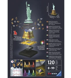 Ravensburger Puslespil>3D Puslespil - 120 Brikker - Statue of Liberty Nigh