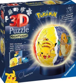 Ravensburger Puslespil>3D Puslespil/Lampe - 74 Brikker - Ø12,9 cm - Pokémo