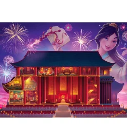 Ravensburger Puslespil>Puslespil - 1000 Brikker - Disney Castles Mulan