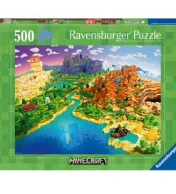 Ravensburger Puslespil>Puslespil - 500 Brikker - World of Minecraft
