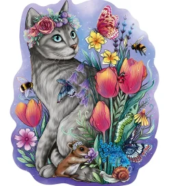 Ravensburger Puslespil>Puslespil - Træ - 150 Brikker - Lovely Cat