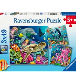 Ravensburger Puslespil>Puslespil - 3x49 Brikker - Under Water