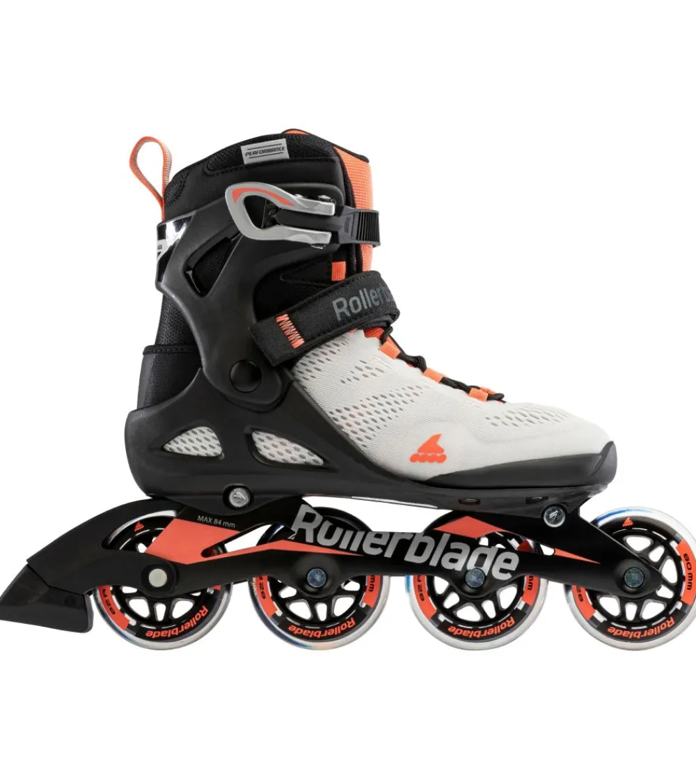 Rollerblade Rulleskøjter>Rulleskøjter - Macroblade - 80 W - Gray/Coral - Inli