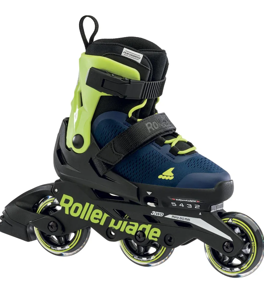 Rollerblade Rulleskøjter>Rulleskøjter - Microblade 3WD - Blue/Lime - In