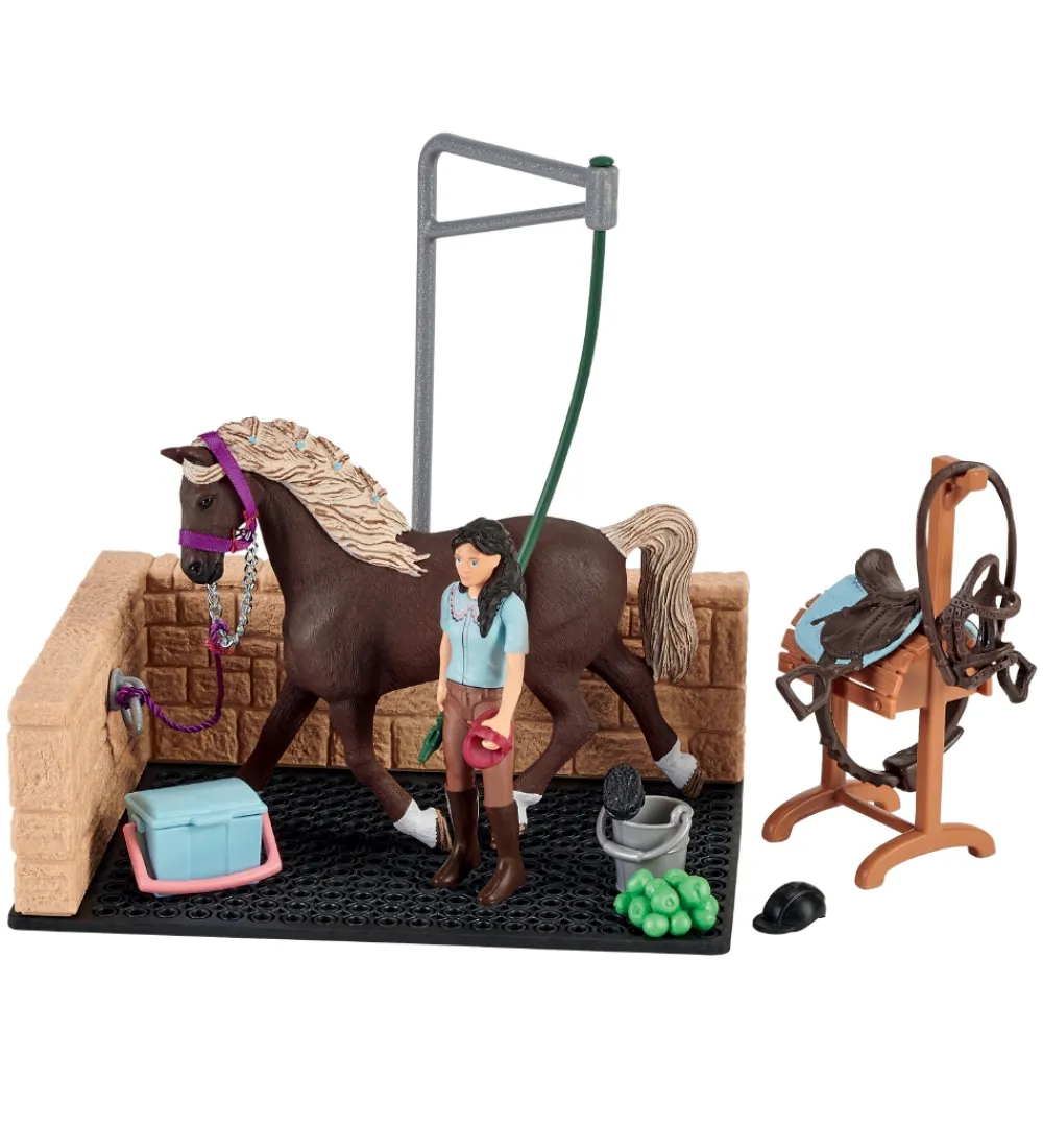 Schleich Schleich>Horse Club - 20x16cm - Vaskeplads m. Emily & Luna 42438