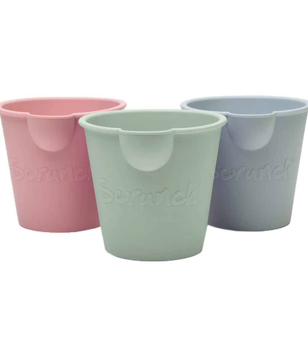 Scrunch Udeleg Og Udendørs Legetøj|Vandleg>Bath Buckets - 3-pak - Sage Green/Dusty Rose/Duck Egg Bl