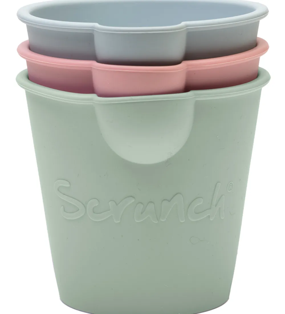 Scrunch Udeleg Og Udendørs Legetøj|Vandleg>Bath Buckets - 3-pak - Sage Green/Dusty Rose/Duck Egg Bl
