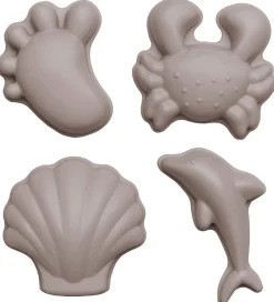 Scrunch Strandlegetøj>Sandforme - 4 stk - Silikone - 6,5-10,5 cm - Grå