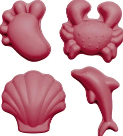 Scrunch Strandlegetøj>Sandforme - 4 stk. - Silikone - 6,5-10,5 cm - Cherry Red