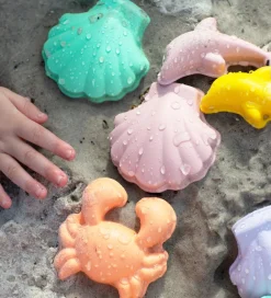 Scrunch Strandlegetøj>Sandforme - 4 stk. - Silikone - 6,5-10,5 cm - Dark Moss