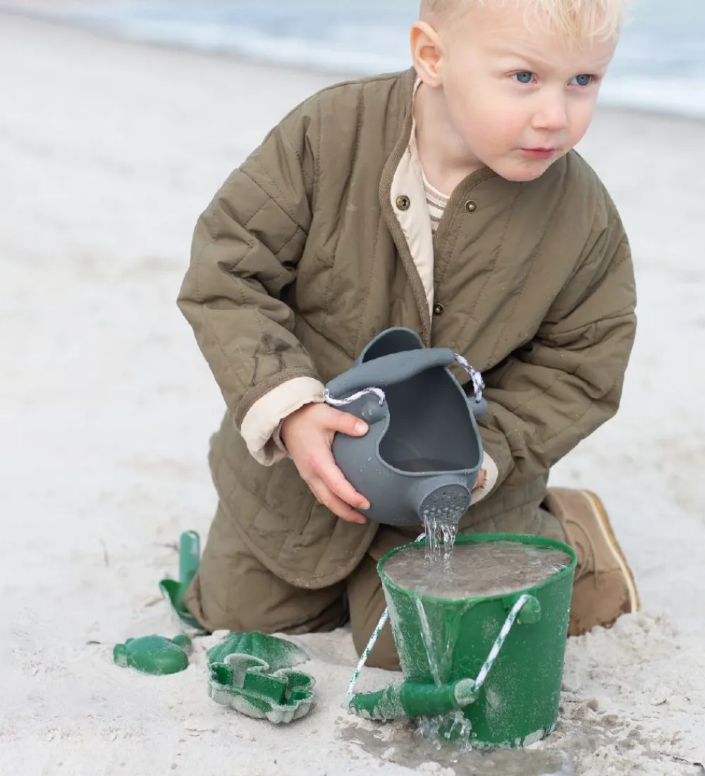 Scrunch Strandlegetøj>Sandforme - 4 stk. - Silikone - 6,5-10,5 cm - Dark Moss