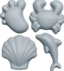 Scrunch Strandlegetøj>Sandforme - 4 stk - Silikone - Lyseblå